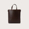 The Poet | Premium Vintage Brown Leather Vertical Tote Bag - Image 6