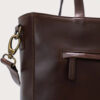 The Poet | Premium Vintage Brown Leather Vertical Tote Bag - Image 7