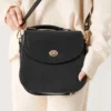 The Sandra | Vintage Black Leather Saddle Bag - Image 3