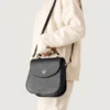 The Sandra | Vintage Black Leather Saddle Bag - Image 7