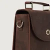 The Sandra | Vintage Distressed Brown Leather Saddle Bag - Image 3
