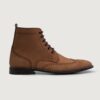 Duster Brogues | Nubuck-Brown Leather Derby Boots - Image 2