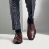 Dirk Brogues Derby | Maroon Leather Shoes - Image 7