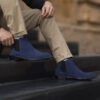 Clarkson Chelsea | Suede-Blue Leather Boots - Image 8