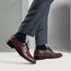 Dirk Brogues Derby | Maroon Leather Shoes - Image 8