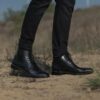 Duster Brogues | Black Leather Derby Boots - Image 9