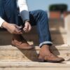 Duster Brogues | Brown Oil Pull-Up Leather Derby Boots - Image 9