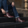Clarkson Chelsea | Maroon Leather Boots - Image 10
